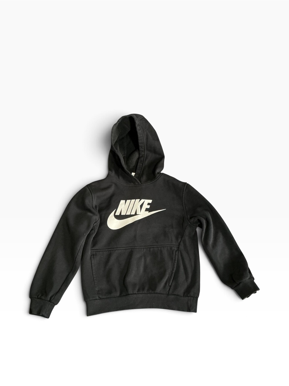 Nike Black Kids Hoodie with White Swoosh Logo